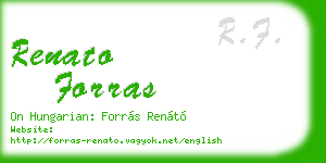 renato forras business card